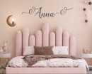 Heart name decal - Girls personalised wall decal 